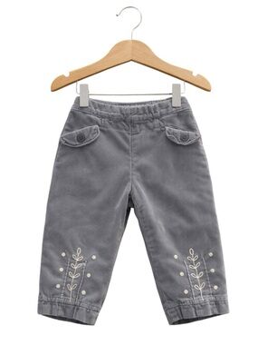 5/$10 Bebe Baby Girl Embroidered Corduroy Pants